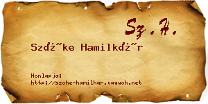 Szőke Hamilkár névjegykártya